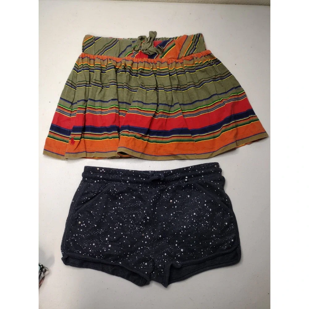 Girls Size 7 8 Lot 7pc mixed designer brands Shorts Skirt